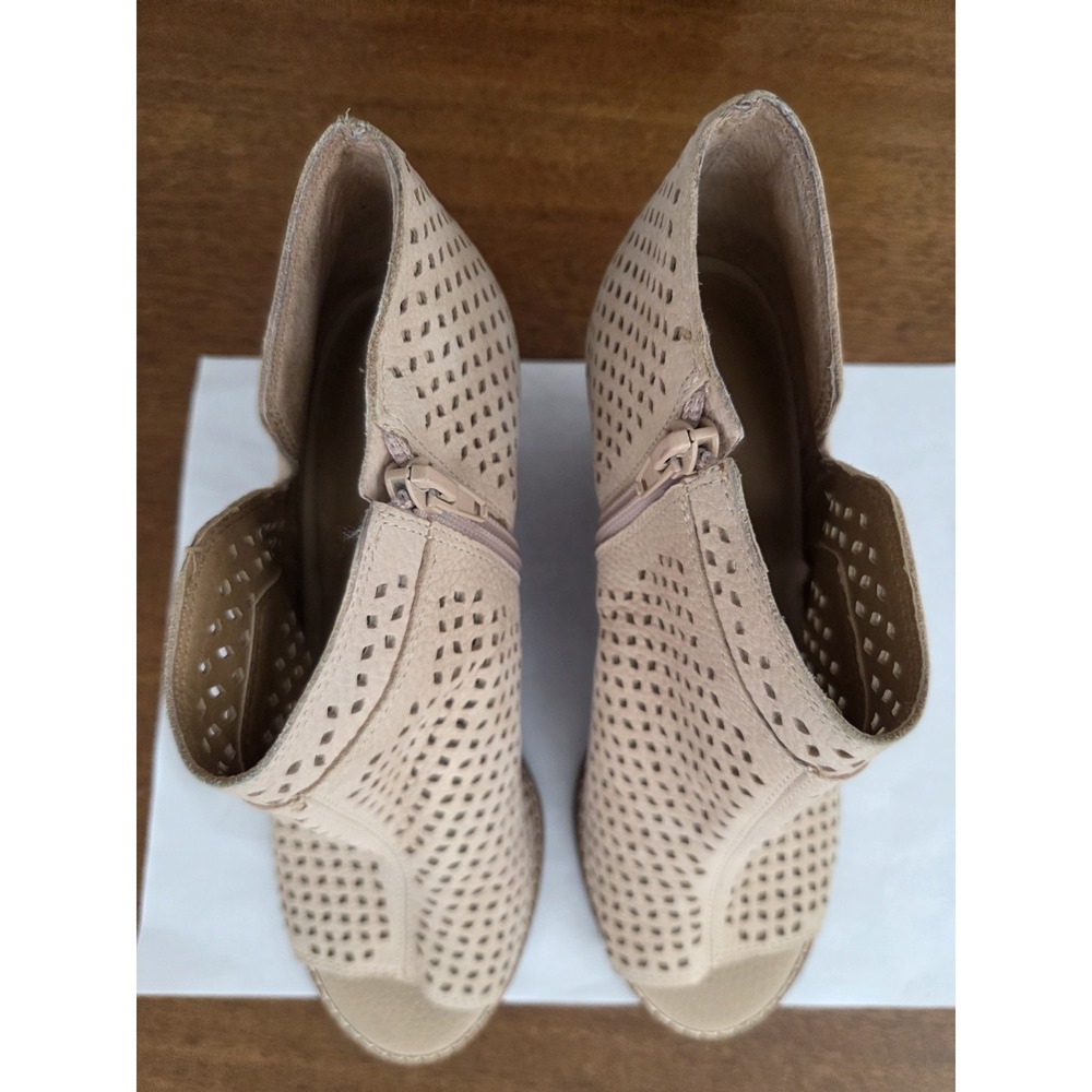 Lucky Brand Jazley Wedge Open Toe‎ Booties Women's 6.5m Perforated - Picture 9 of 12